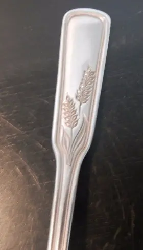 Orl15 Orleans Silver Co Serving Spoon Wheat Pattern Stainless Korea Guc #2