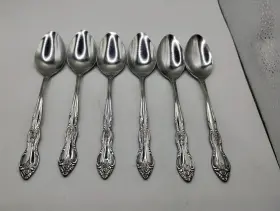 Orl24 Orleeans Silver 6 Vintage Orleans Stainless Korea Spoons Pattern Flatware