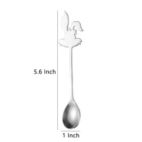 Ouliget 730759219131 4pcs 5.6 Inch Stainless Steel Mini Coffee Spoons Animal Espresso Dessert Teaspoons #2
