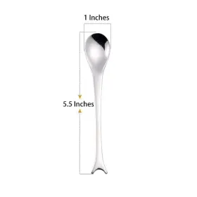 Ouliget 730759221691 4pcs 5.5 Inch Small Stainless Steel Dessert Espresso Ice Cream Coffee Spoons Set #2