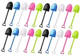 Oxe 191170716539 Oaaxbbecco Novelty Mini Shovel Shape Spoons Cute Disposable Plastic Dessert