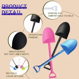 Oxe 744759858313 Oaaxbbecco Novelty Mini Shovel Shape Spoons Cute Disposable Plastic Dessert #3