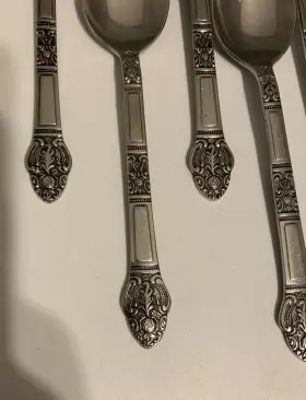 M3283 Oxford Hall Stainless Flatware Korea Lot Of 8 Soup Spoons 7.5 Inch #2