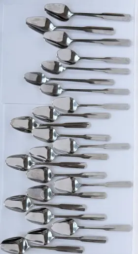 Oxh102 Oxford Hall 22pc Vtg Stainless Iced Tea Place Soup Spoons Teaspoons Ridge