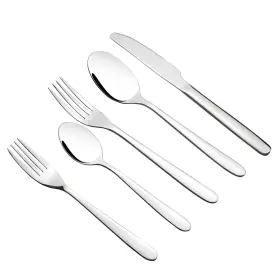 Parlynies 751300824000 60 Pieces Stainless Steel Flatware Sets Kitchen Silverware Cutlery Set Service F