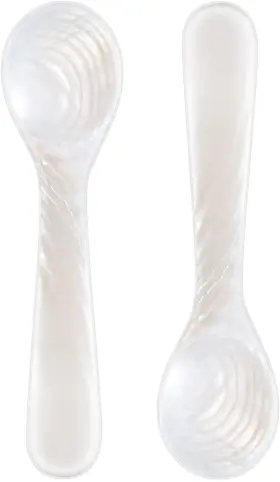 Patelai 445006090069 2 Pieces Set Of Caviar Spoons Mother Pearl With Handcraft Roun