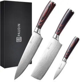 Paudin 114129821207 Pdin Kitchen Knife Set Professional Chef 3 Pcs