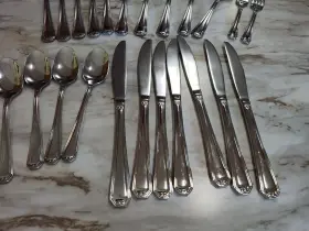 Hljk4656 Paula Deen Flatware 23 Pieces Fork Spoon Butter Knife Stainless Steel Silverware #2