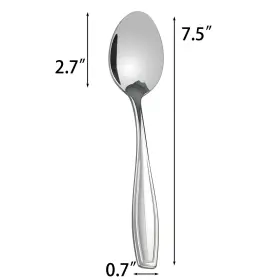 Pekky 711202520066 12 Pieces Stainless Steel Dinner Table Spoon 7.5-inch #3
