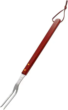 Pepkicn 445033281270 2 Tine Stainless Steel Carving Fork-barbecue Meat Fork-camp Cooking Tool With Wo
