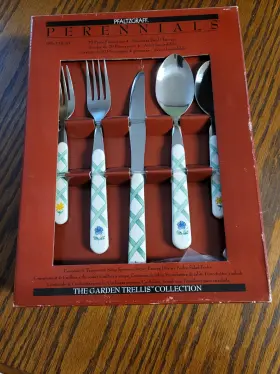 Pfaltzgraff 025398255719 New In The Box 20 Piece Set Of Garden Trellis Collection Stainless