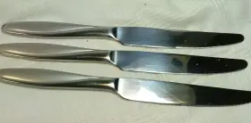 5091773 Pfaltzgraff 3 Stainless Steel Silhouette Frost Dinner Knife Knives 9 3/8 Inch