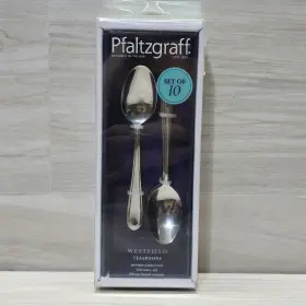 5183531 Pfaltzgraff Westfield Set Of 10 6 Inch Stainless Teaspoons