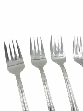 7636269 Pfaltzgraff Set Of 4 Greenwich Lancaster 7 1/8 Inch Salad Fork Stainless 18/0 #3