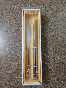 Pfaltzgraff Everyday 028225560642 Danford Stainless Steel Dinner Knives Set Of 4 A5