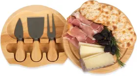 878-00-505-000-0 Picnic Time Toscana - A Brand Brie Cheese Board And 7.5l X 7.5w Parawood
