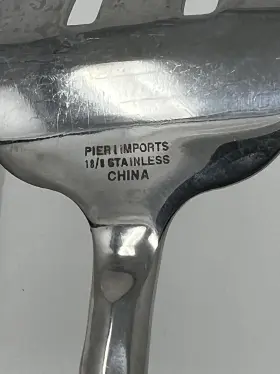 Pii17 Pier 1 Stainless 18/8 Set Of 3 Caldera Handle Serving Spoons Pierced Meat Fork #3