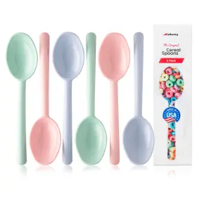 Pikanty 195893165476 Plastic Spoon Portable Cereal Soup Porridge Spoons Reusable Dinner Scoop