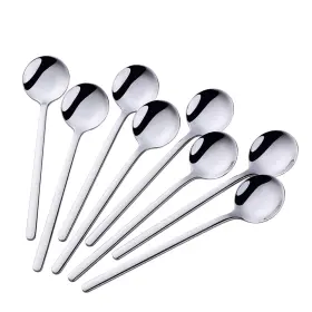 Poylim 011588523142 Stainless Steel 18/10 Demitass Espresso Teaspoons Set Of 8 Silver