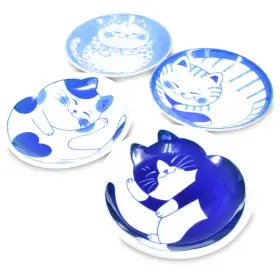 Product Of Gifu Japan 191308811365 Mino Ware Japanese Mini Side Condiment Plate 4 Design Pattern