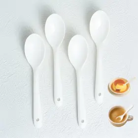 Ptorizny 445048718761 4 Pcs Demitasse Espresso Spoons 5.43 Inch Porcelain Coffee Spoon Mini Sauce