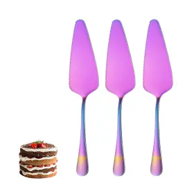 Qishing 768469676265 Best Rainbow Pie Cake Server Set Of 3 Stainless Steel Dessert Spatula For Pizza
