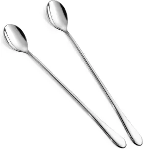 Kfs-02 Rainspire 9-inch Long Coffee Spoons 2-pack Stainless Steel Iced Tea Cocktail Stirring