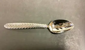 Ralph Lauren 735092067937 Stainless Steel Equestrian Braid Korea Pierced Serving Spoon