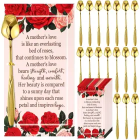 Reallnaive-teaspoons-1 Reallnaive 30 Set Happy Mothers Day Gift Rose Flower Shaped Tea Spoons Par