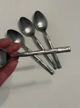 Rebacraft Rdsreb/tsx4 Stainless Regal Bamboo Teaspoons - Set Of Four