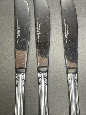 Reed & Barton 034641035411 And Heritage Rose Queen Stainless Lot Of 5 Pieces 3 Knives 2 Forks #3