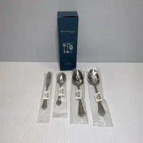 09070814 Reed & Barton And Flatware Roseland Luxury 18/8 Stainless 4pc Hostess Serveware
