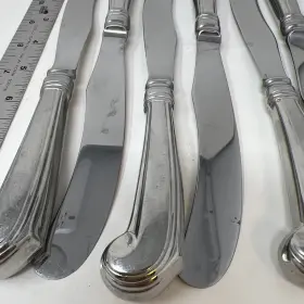 4990001 Reed & Barton 8 Qty Colonial Williamsburg Royal Scroll Stainless Steel Knives 9.5 Inch #3