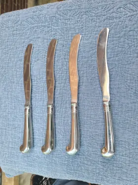 4990005-4 Reed & Barton And Williamsburg Royal Scroll Dinner Knife Set Of Four