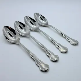 5686301 Reed & Barton And Dickenson 18/8 Stainless Flatware Set Of 4 Place Teaspoons 6 1/8 Inch