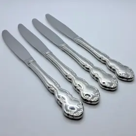 5686431 Reed & Barton And Dickenson 18/8 Stainless Flatware Set Of 4 Place Hollow Knives 9 Inch