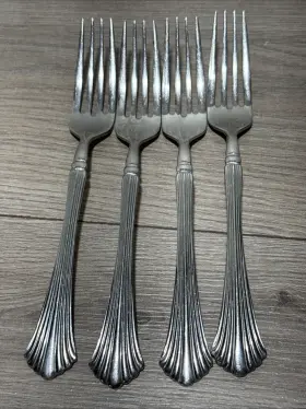 8030001-4 Reed & Barton And 18/10 Stainless Crescendo Ii - Dinner Forks 8 Inch Set Of Four