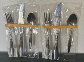 Rb01 Reed & Barton And Heritage Brompton 3pc Setting Stainless Flatware Lot Of 2