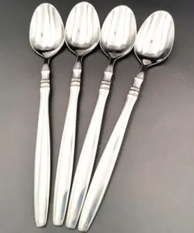 Rb05 Reed & Barton Set Of 4 And Brompton Heritage Mint Iced Teaspoons 7 3/4 Inch