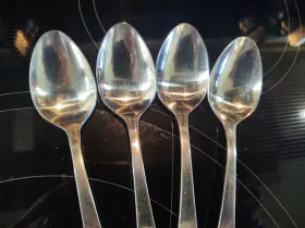 510088 Retroneu 4 Kent 18/8 Stainless Flatware Teaspoons 6 Inch Stamped #2