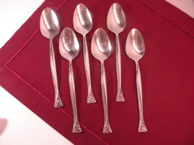 Rif16 Riviera Set Of 6 Teaspoons Stainless Steel Flatware 3/8 Inch