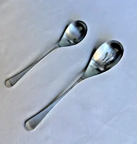 Rw202613 Robert Welch Pendulum Satin Stainless Retired Slotted Spoon Replacement Set X2
