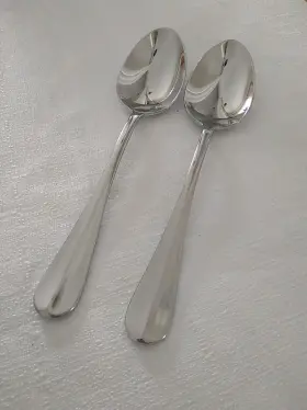 5543527 Roberts & Belk And Hartford Place Oval Soup Spoon Lot Of 2