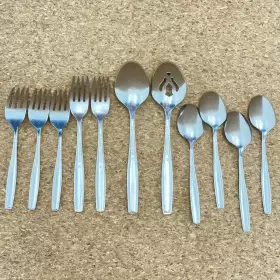 Ins185 Rogers International Silver Flatware 10 Pcs Fork Spoon Serving Stainless Steel #2