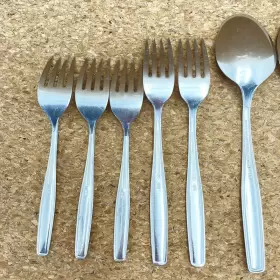 Ins185 Rogers International Silver Flatware 10 Pcs Fork Spoon Serving Stainless Steel #3