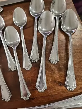 Srb290 Rogers Roberts Co Lavalier Stanley 20 Pieces Stainless Flatware 4 Serving Set #3