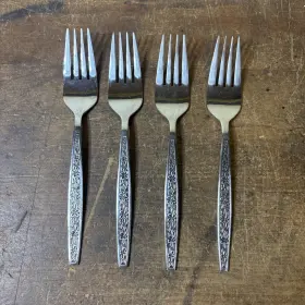 4pcsf Rogers Stanley Roberts Co La Spana Salad Fork Lot Of 4 Mid Century Modern Forks