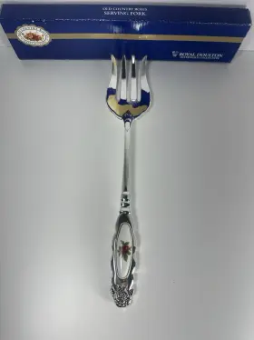 1872 Royal Doulton #1872 Vtg Old Country Roses Serving Fork. New In Box- Never Used