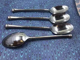 4-soup Royal Doulton Rdf3 Stainless Pattern -set Of Spoons #2