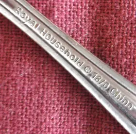 409769 Royal Household Stainless 3 Teaspoons Rhh11 Glossy Scrolls Flowers 6 Inch China #3